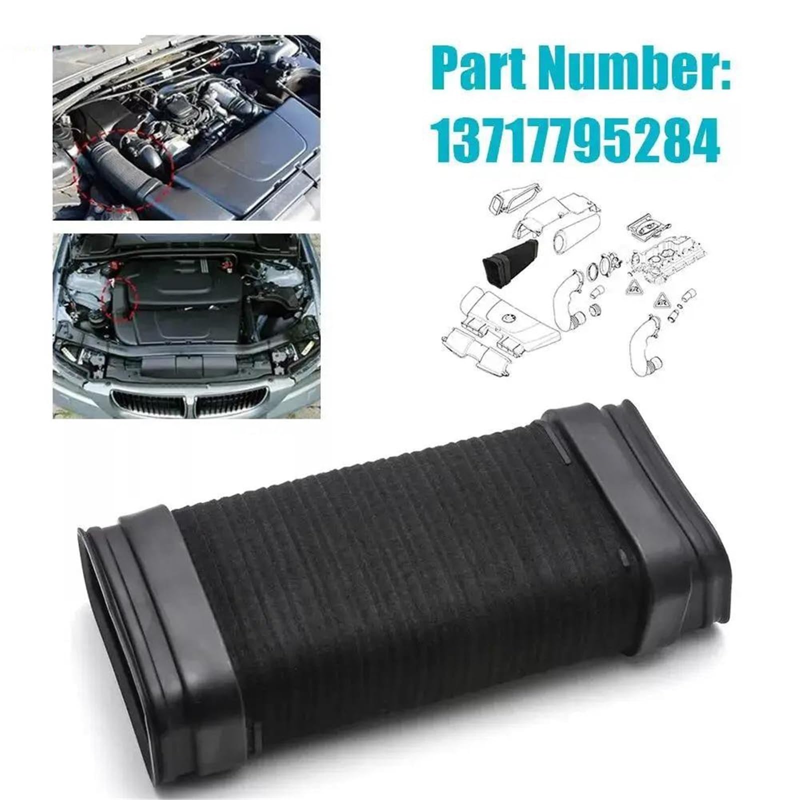 Manguera Entrada Aire Motor Para BMW Serie 3 E90 E91 318d 320d 2004-2012