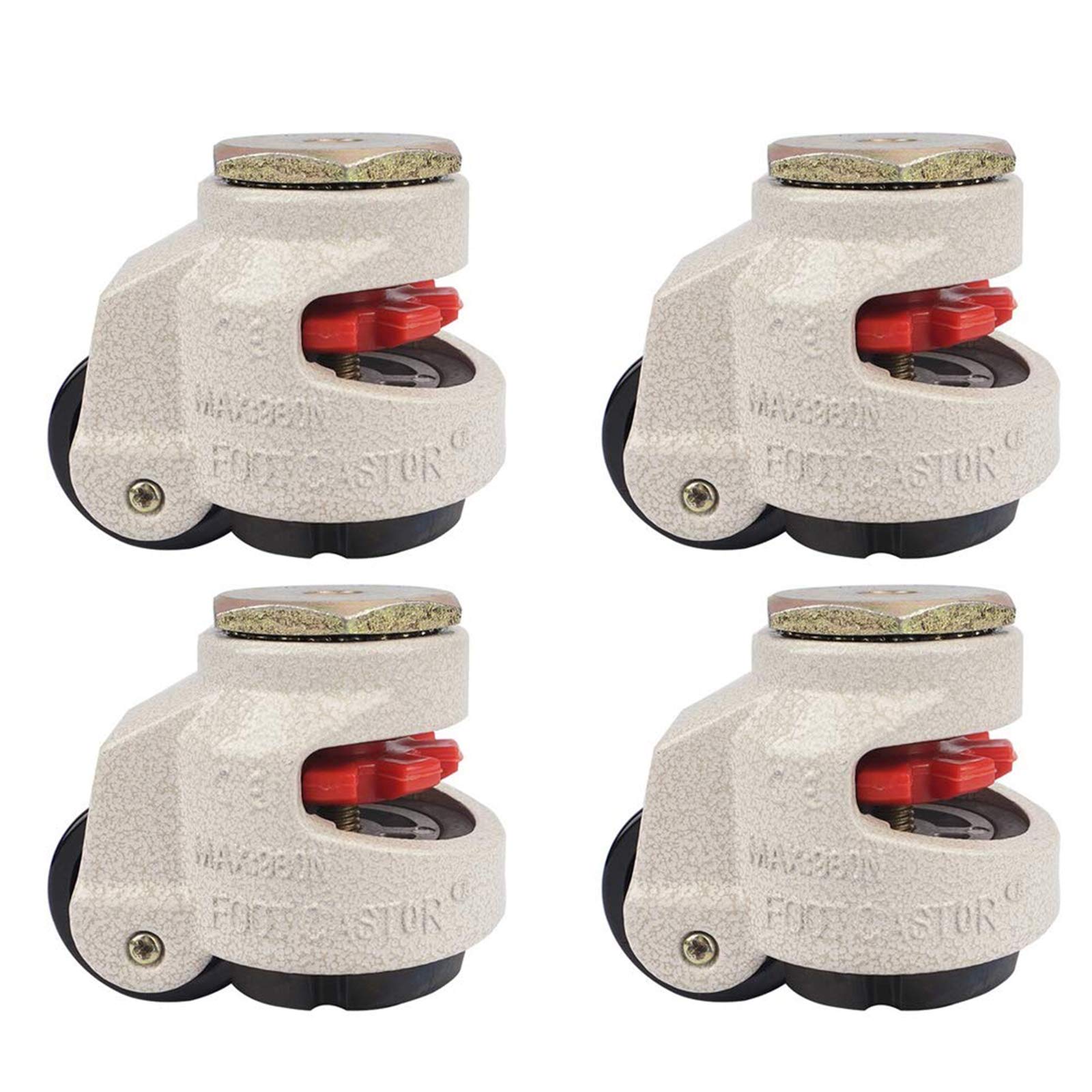 Roulettes à tige de nivellement rétractable pour stabiliser un établi instable pack de 4