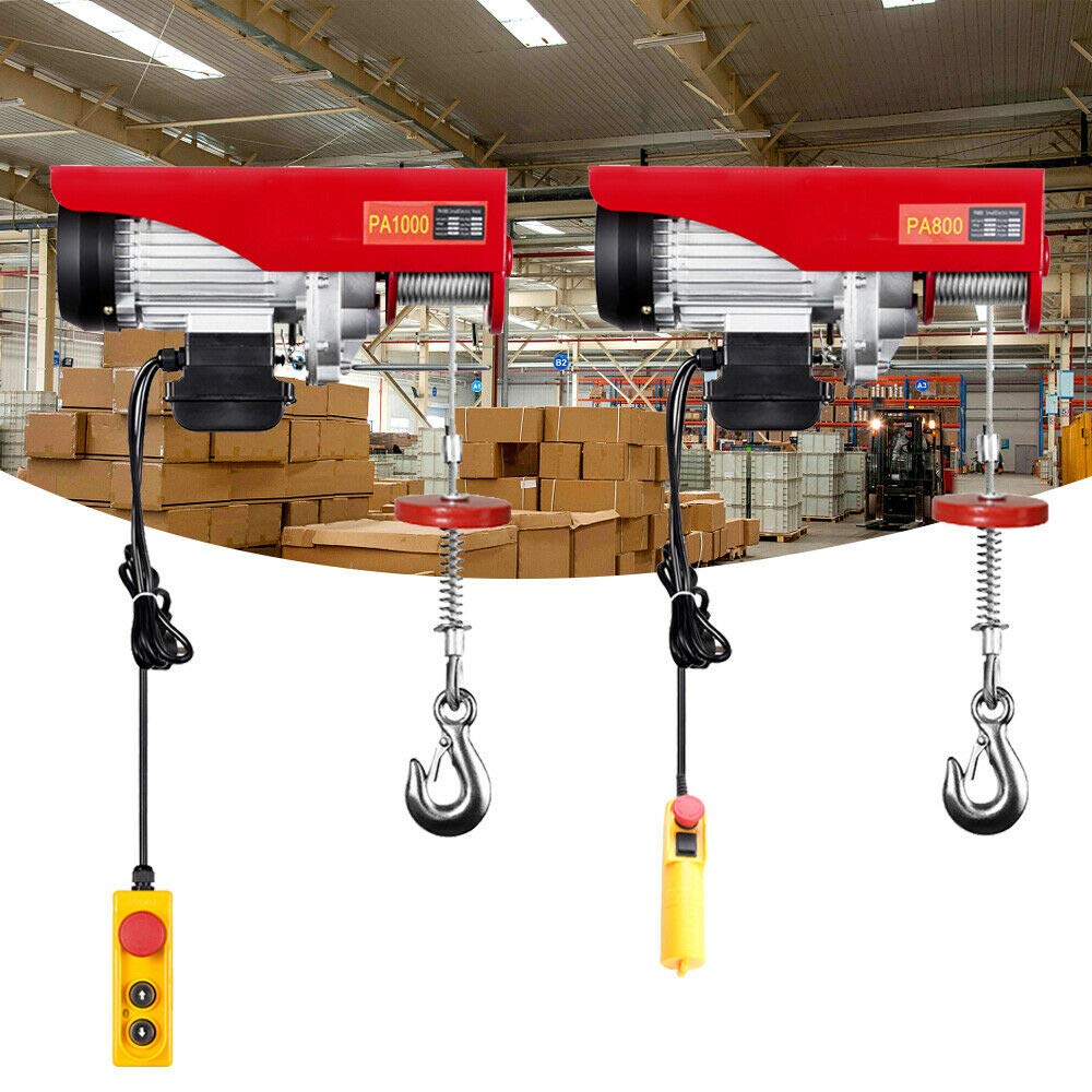Funda de cuerda, cabrestante eléctrico, 800 kg/1000 kg, profesional, para levantar y mover objetos pesados (1000 kg)