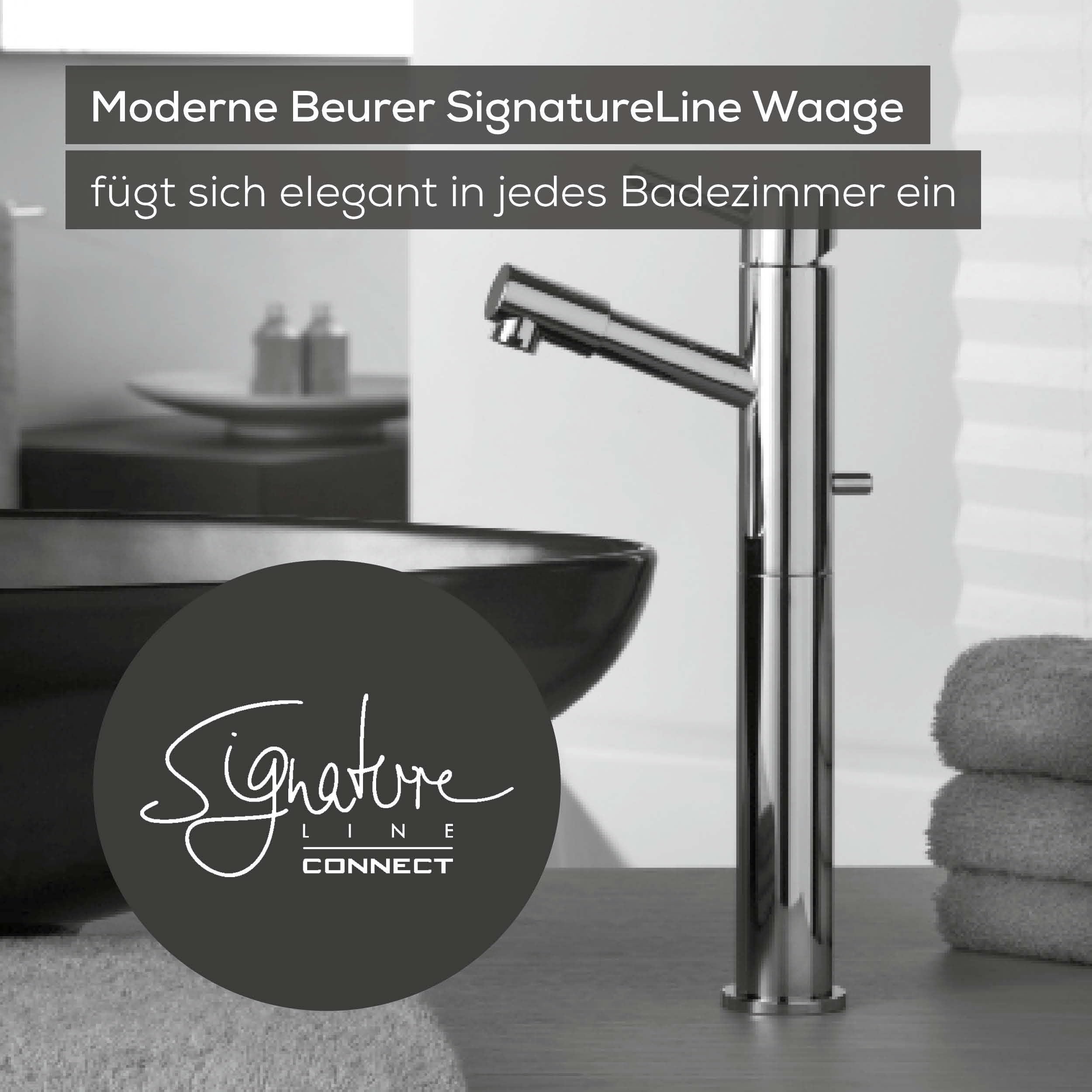 Beurer BF 400 white Diagnosewaage Signature Line, präzise Körperanalyse für bis zu 10 Personen, mit extra großem Invers-LCD-Display, Tragkraft bis 200 kg