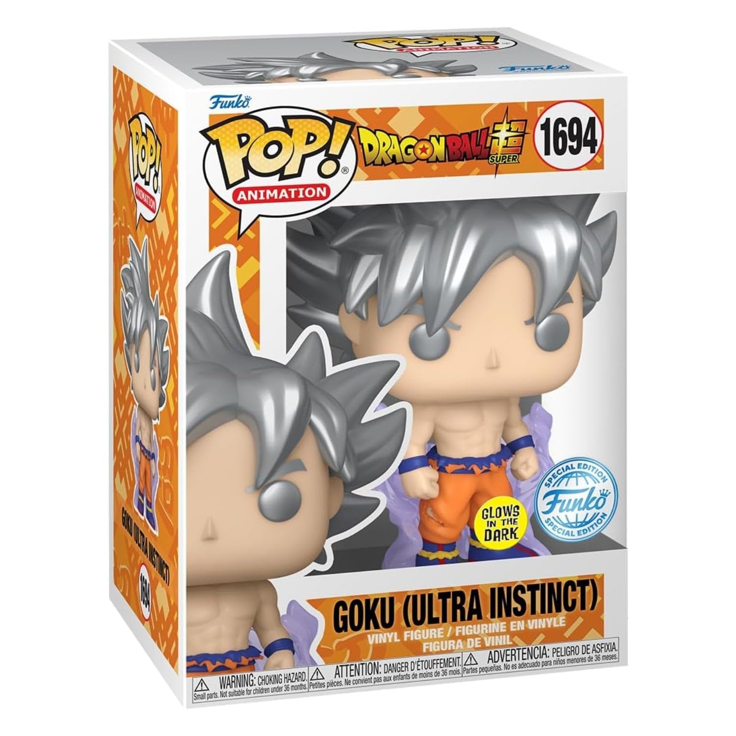 Funko Pop Goku (Ultra Instinct) Glows in The Dark Special Edition 1694
