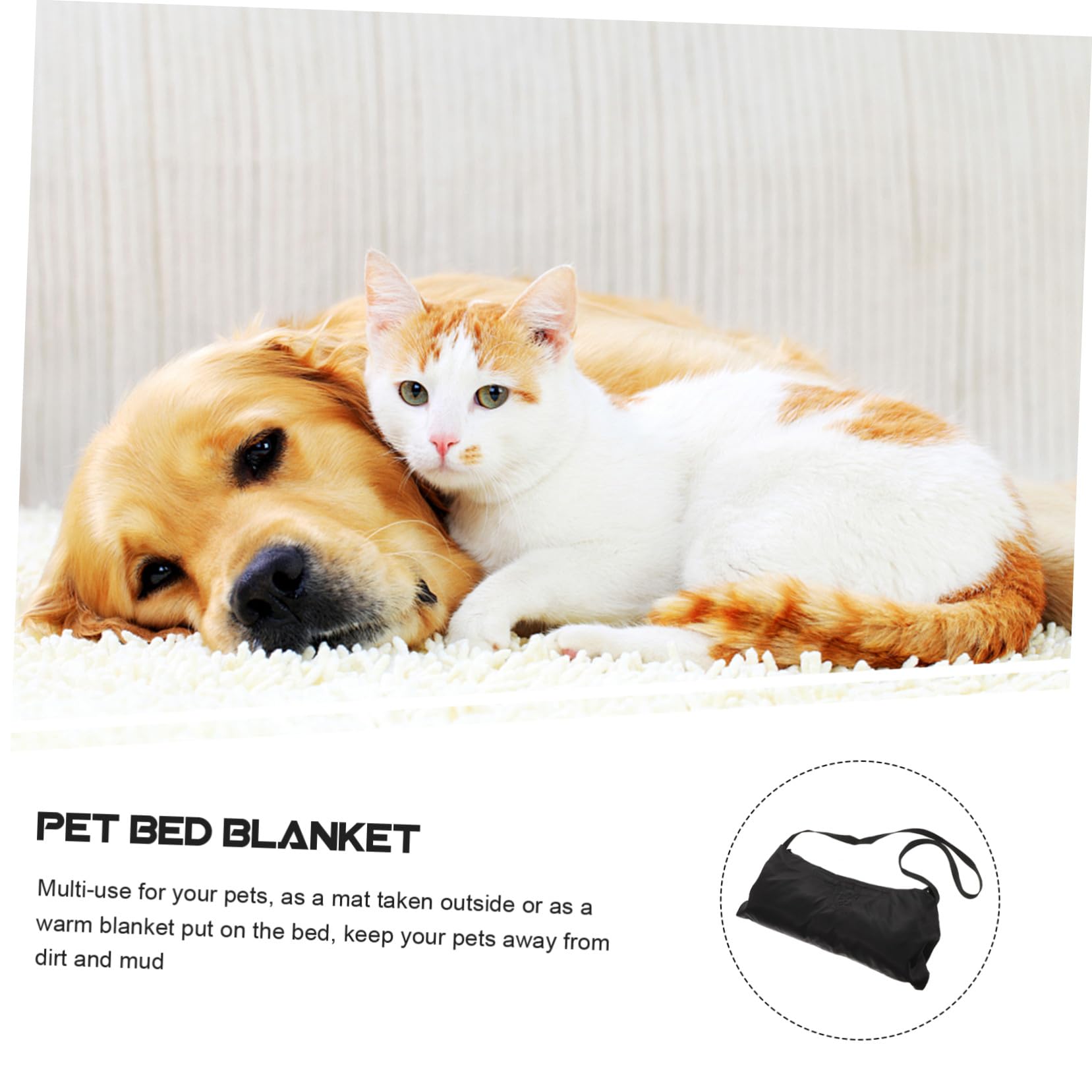 Manta Plegable para Mascotas y Térmica, Manta Portátil Multiusos, Tela Oxford y Lana de Cordero, Tamaño Mediano, para Exteriores y Viaje, Adecuado para Perros y Gatos