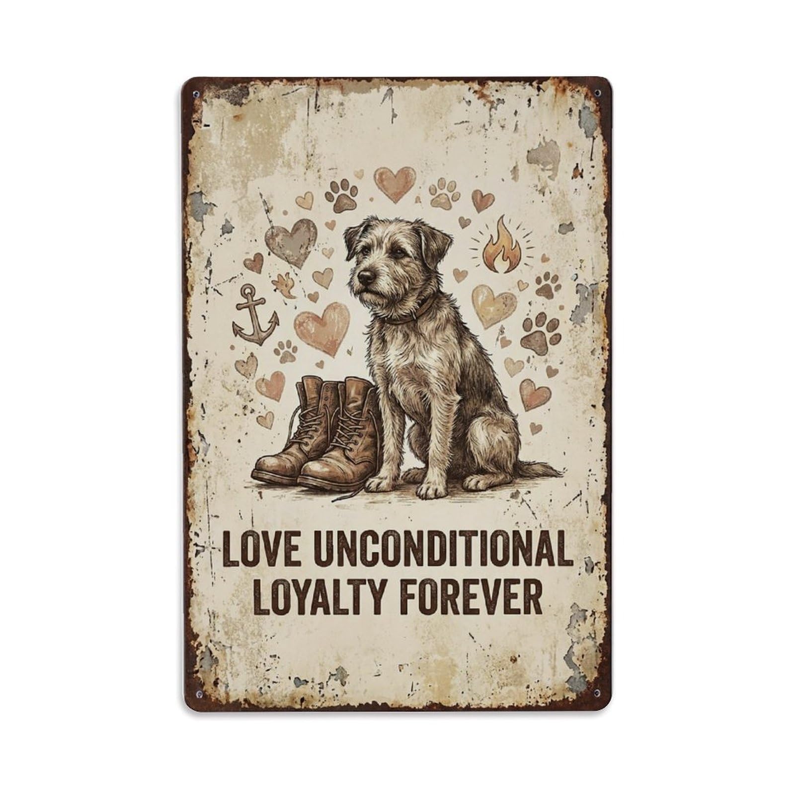 Love Unconditional Loyalty Forever Companion Metal Tin Sign