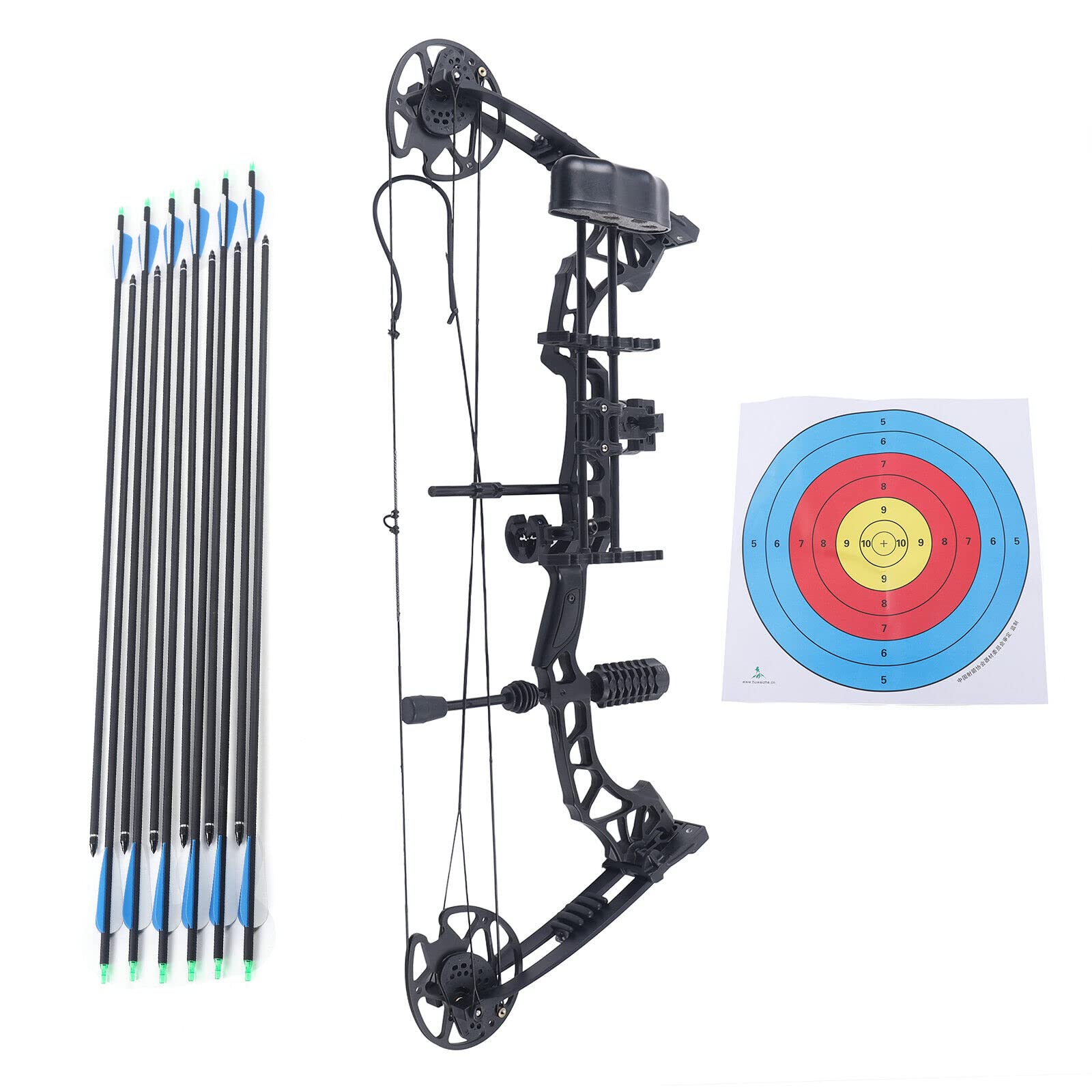 Compound Bogen und Pfeil Set 35-70lbs Jagdbogen Pfeil Bogen Set Erwachsene Sportbogen Recurve Bogen Pfeil Set mit 12 Pfeile