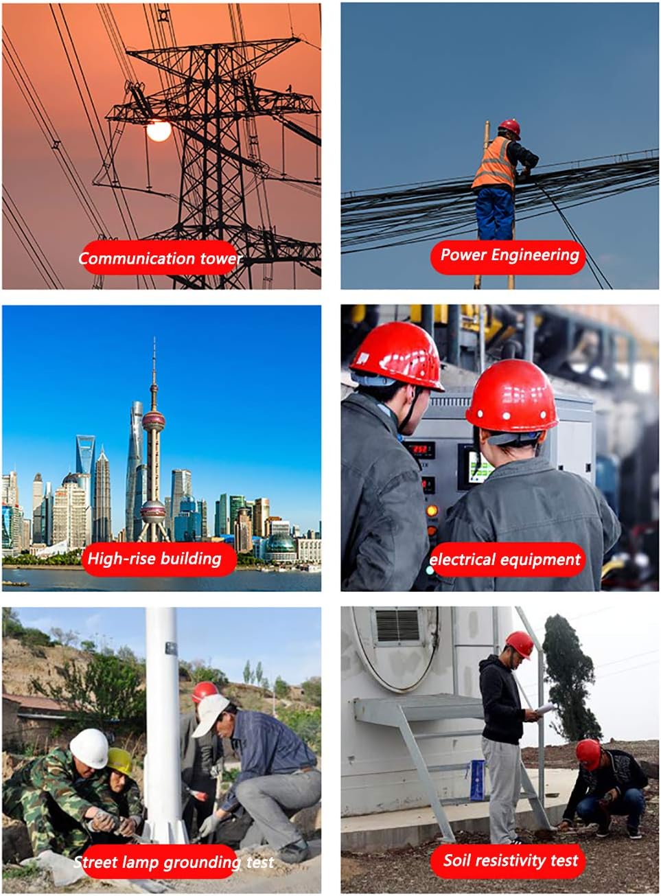 NEWTRY Mechanical Ground Resistance Tester Ground Earth Resistance Meter (0-100Ω, Plastic Shell)