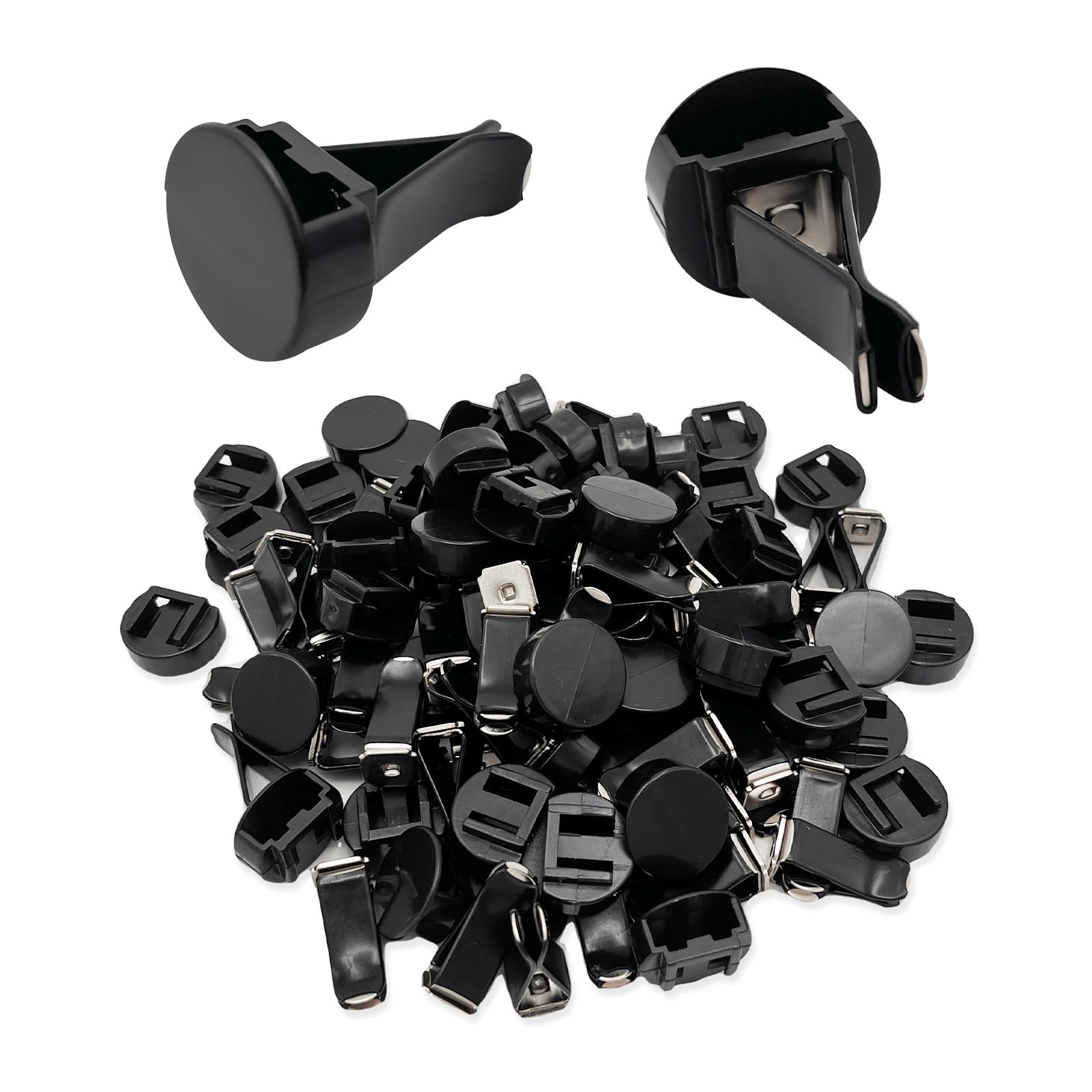 50 PCS Car Metal Air Vent Clips, Auto Perfume Air Outlet Clips Replacement, Air Freshener Clips with Plastic Slot Suitable for Most Vehicle, Universal Car Accessories