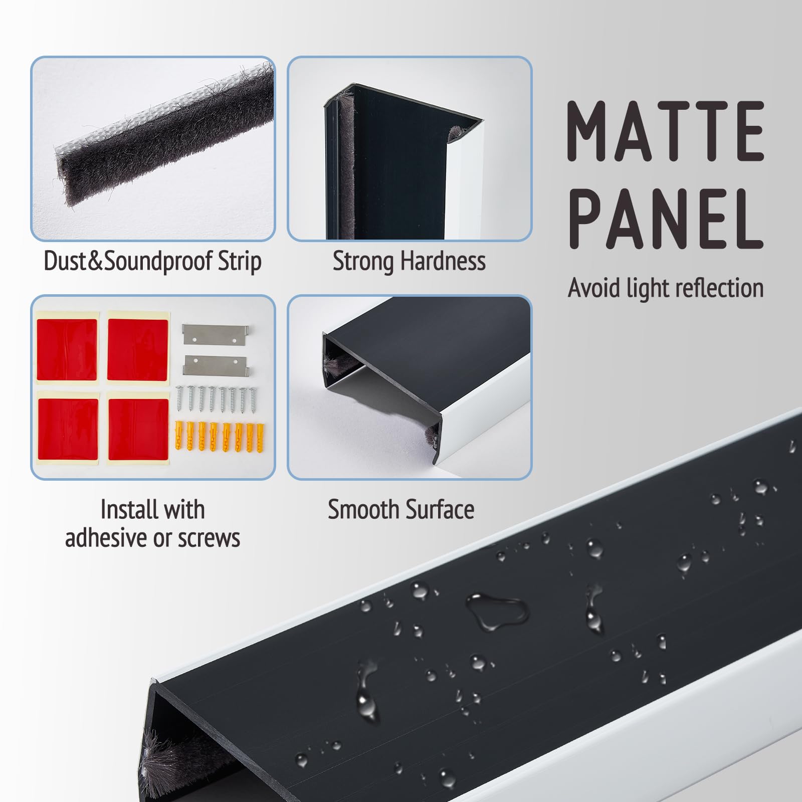 Strisce Oscuranti Per Finestre A L 4 Pezzi | Blocca Luce 100% In PVC Per Tende E Persiane, Tagliabili, Per Camera Da Letto, Home Theater E Asilo Nido, Bianco - 3