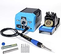 Vista 1 de YIHUA Kit de estación de soldador 936A II, 65 W con luz de trabajo inteligente. Fácil de ajustar de 392 ℉ ~ 896 ℉. Con mango de hierro enchufable