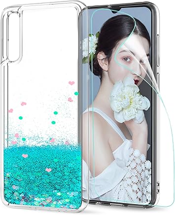 LeYi Compatible with Funda Samsung Galaxy A70 Silicona Purpurina Carcasa con HD Protectores de Pantalla Transparente Cristal Bumper Telefono Gel TPU Fundas Case Cover para Movil A70 ZX Verde LeYi Compatible with Funda Samsung Galaxy A70 Silicona Purpurina Carcasa con HD Protectores de Pantalla Transparente Cristal Bumper Telefono Gel TPU Fundas Case Cover para Movil A70 ZX Verde