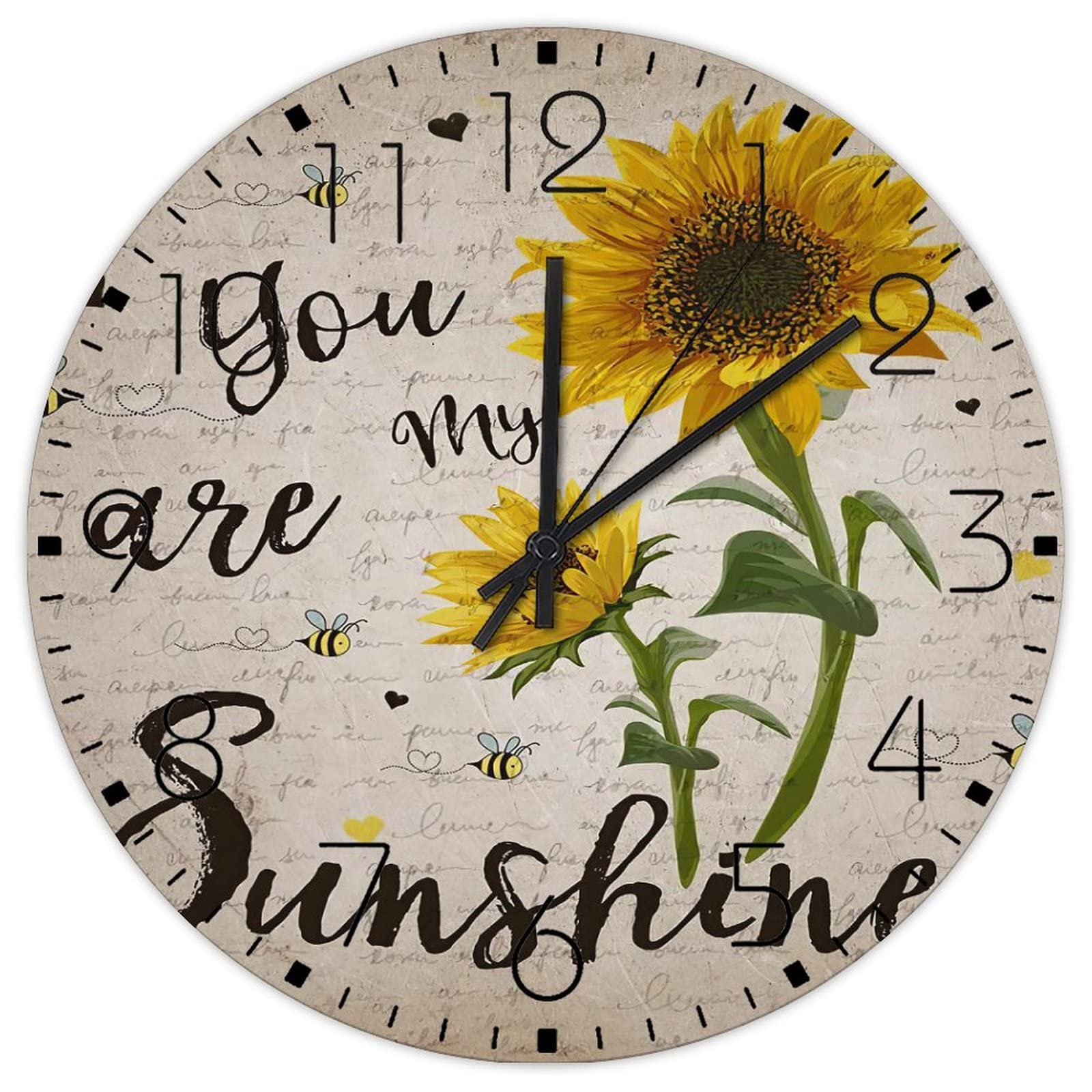 Horloge You Are My Sunshine : offrez une ambiance chaleureuse et rétro à votre foyer