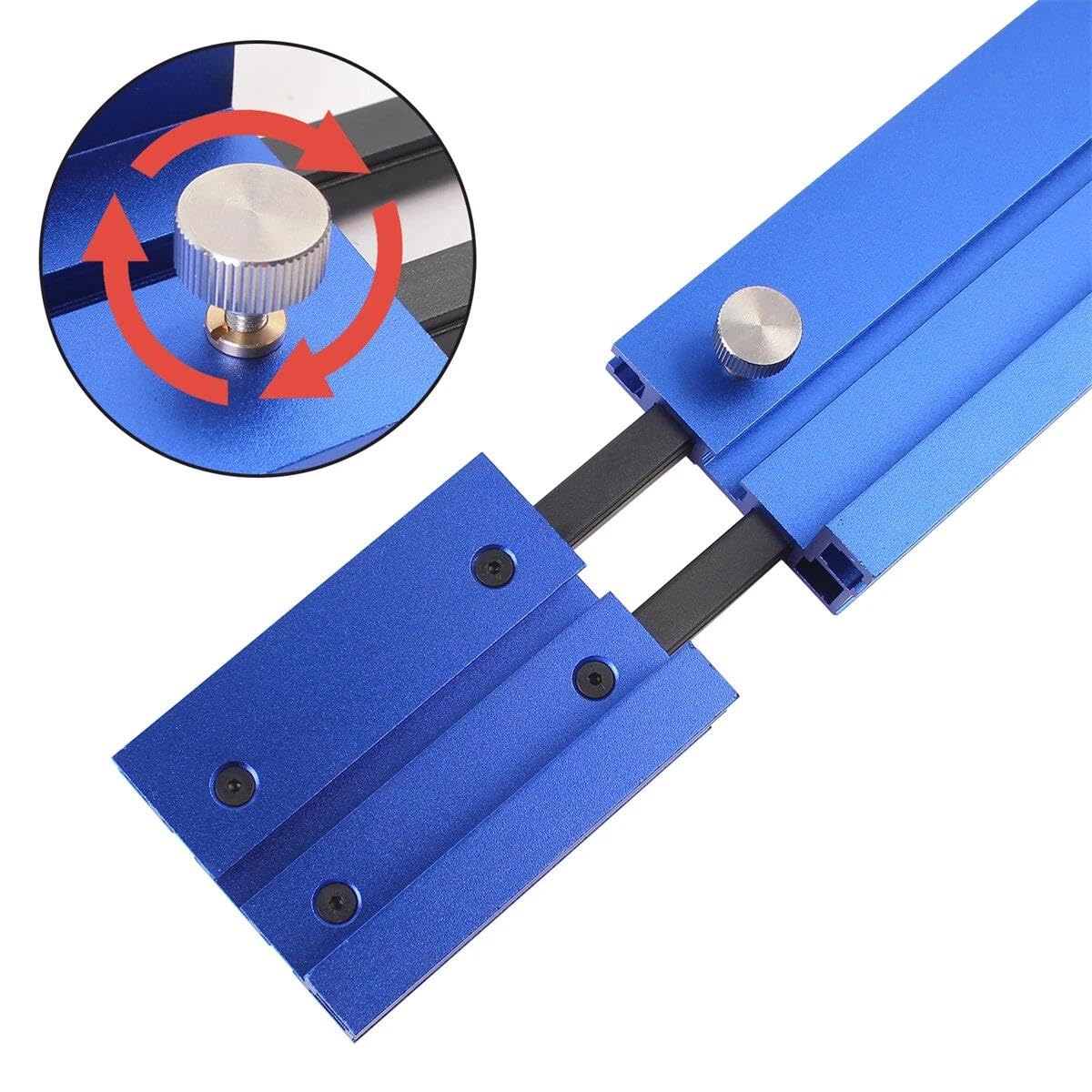 Valla de perfil de carpintería tipo 75, vallas telescópicas de aluminio, de calibre de inglete, 50-87 cm, longitud ajustable