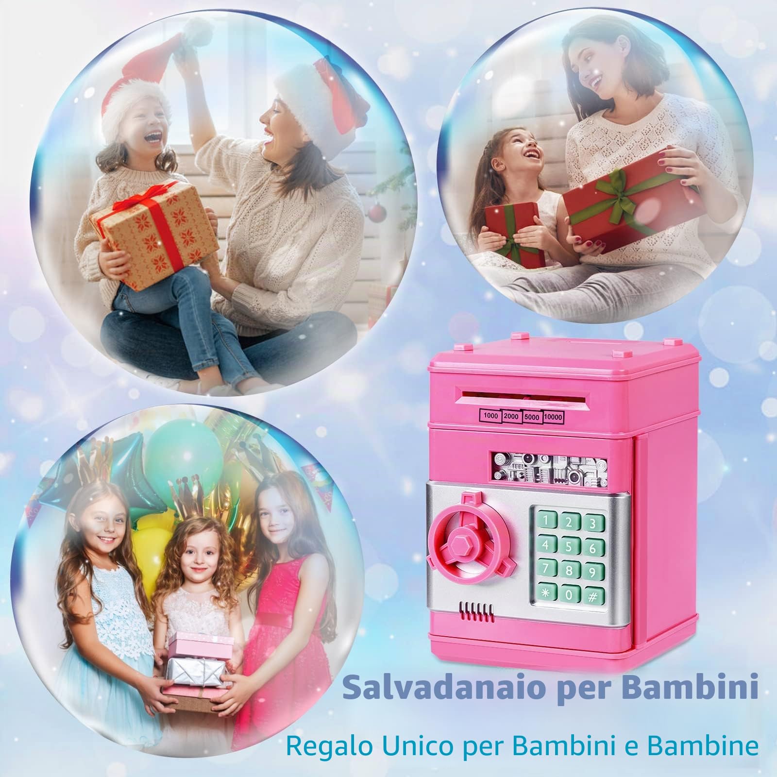 Highttoy Salvadanaio Elettronico ATM Cassaforte con Codice Salvadanaio Bambini