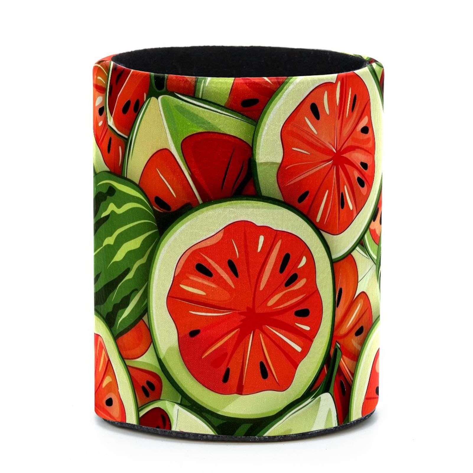 VAPOKF Round Pencil Holders for Desk, Watermelons Pen Holders Pen Pot Makeup Brushes Storage Desktop Stationery Supplies Organiser for Home Office