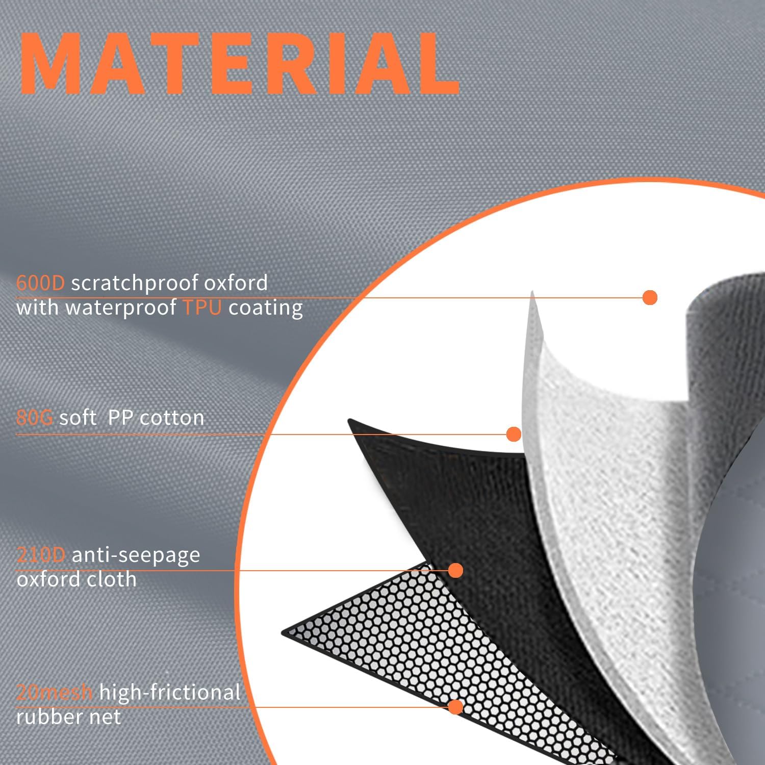 IVY&LANE Dog Car Seat Cover for Back Seat,Conversible 2-in-1 Waterproof Front Seat Cover,Heavy-Duty & Scratchproof Car Seat Protector Cover for SUVs,Trucks and Sedans(Large,Grey)