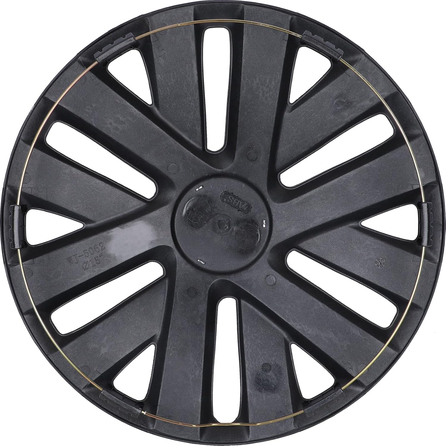 AUTOWIKI 16" Black Hubcaps Set of 4, 16 inch Universal Wheel Rim Cover Replacement, R16 Snap On Car Wheel Cover Kit, Black Lacquer