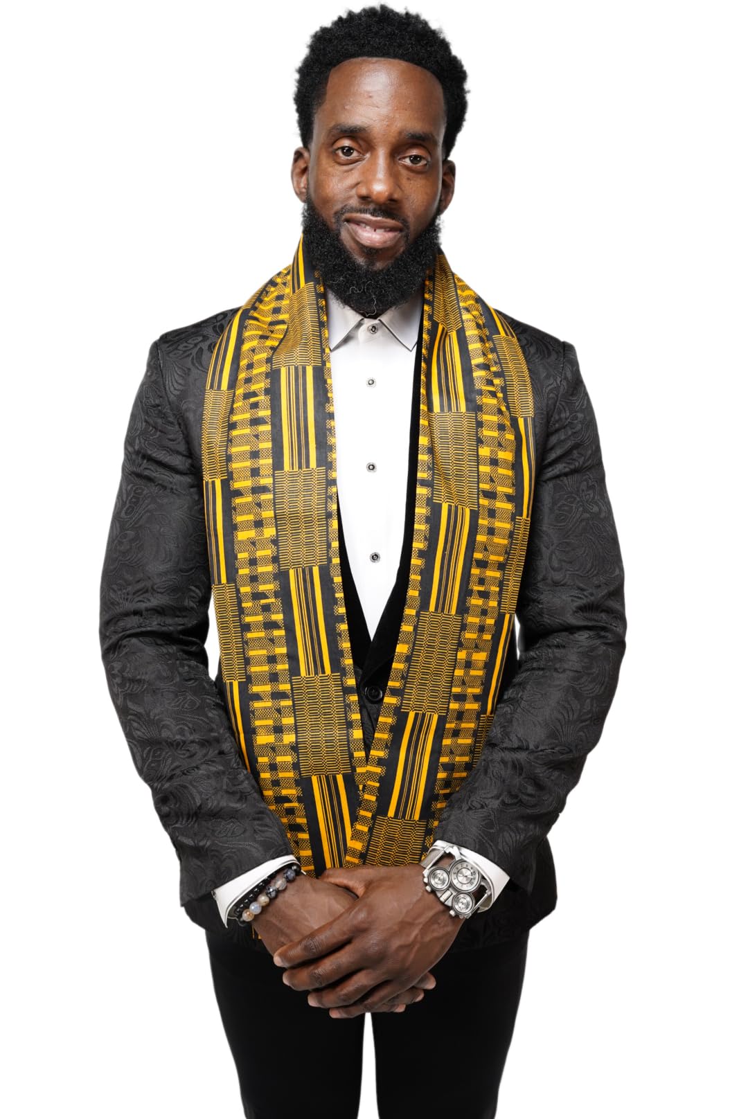 Dupsie's Kente African Print Stole – Made in Africa Black History Month Sash for Church, Choir, School &amp; Cultural Events