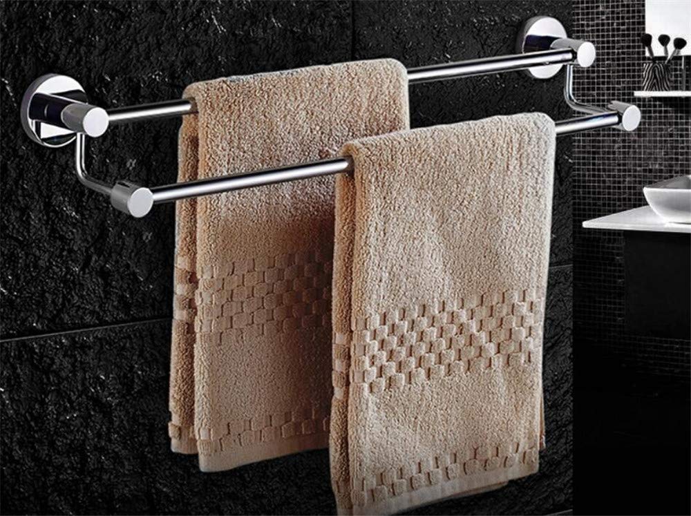 Porte-serviettes en acier inoxydable 304 épais double barre pour une salle de bain moderne