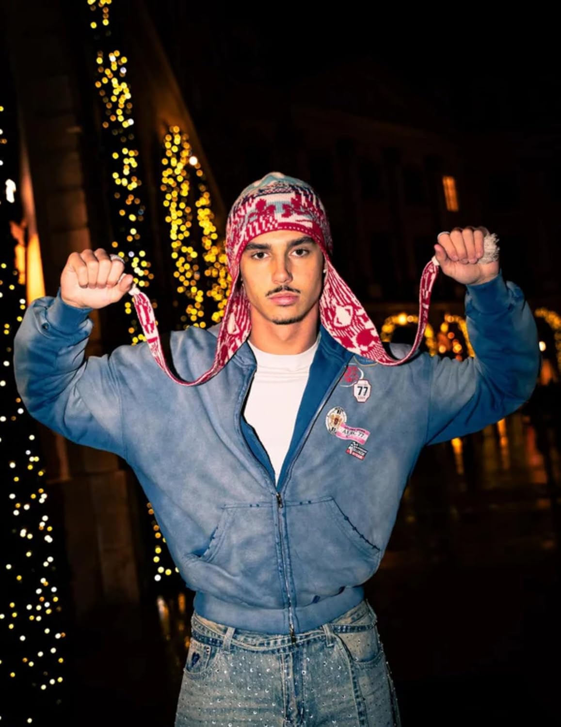 Aelfric Eden Badge Graphic Vintage Acid Wash Zip Up Hoodie Unisex Streetwear Hooded Sweatshirt with Pockets - Image 2