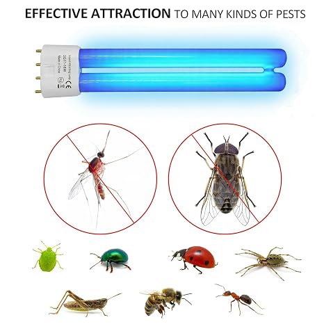 18W Bug Zapper Replacement Bulb Compatible with 18W Indoor Outdoor Fly Zapper for Home with 4 Pin Base(1 pack)