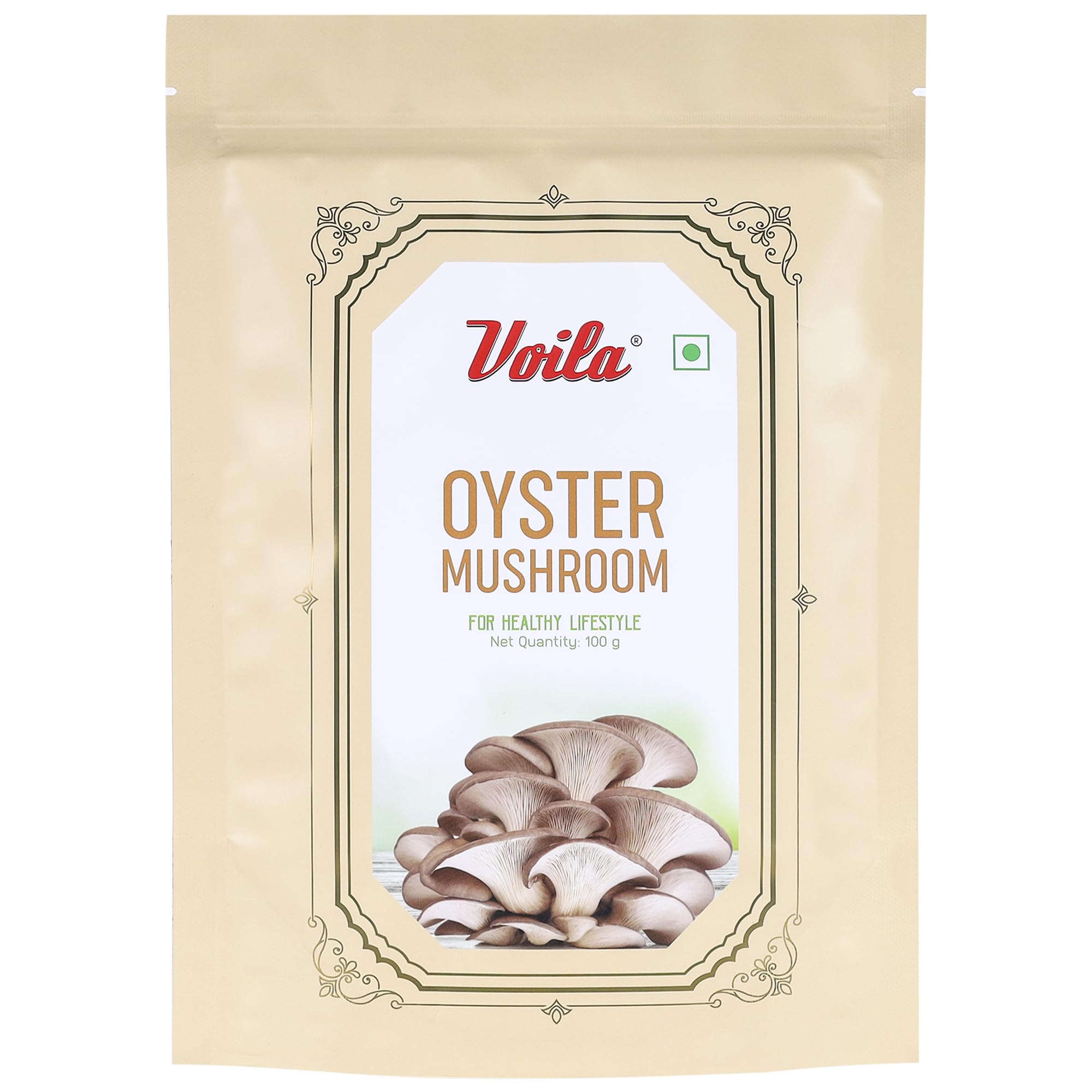 Voila Premium Dried Oyster Mushrooms 100g | High Protein | Gluten-Free | Natural Dehydrated Mushrooms | High Protein & High Fiber | Gluten Free | No Artificial Colors or Preservatives | Ideal for Soups, Stir Fry, Pasta & Asian Recipes. (5G Protein per 20 gm)