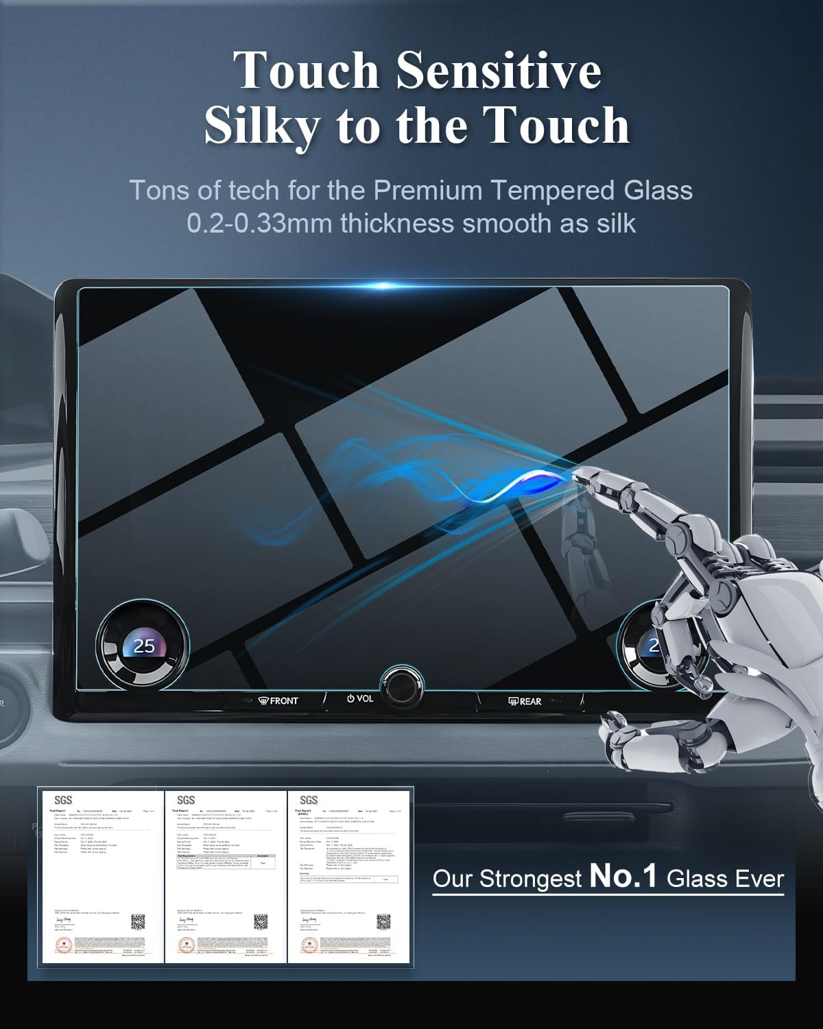 BIBIBO for 2026 CHR Screen Protector 2026 Toyota C-HR (SE/XSE) 14-Inch Touchscreen Tempered Glass Screen Saver 2026 Toyota CHR Accessories Anti-Scratch Ultra Clear