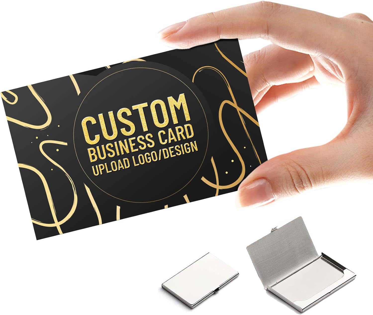 Custom Business Cards - 1000 Tarjetas Para Negocio Personalizadas with Logo Picture Customizable Waterproof for Small Business 300gsm Matte Paper 3.5" x 2" (1000PCS)