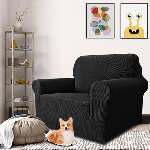 Miniatura 3 de MAXIJIN Funda súper elástica para sofá de 3 cojines, funda universal de 1 pieza para sofá de sala de estar, protector de muebles de elastano, apto