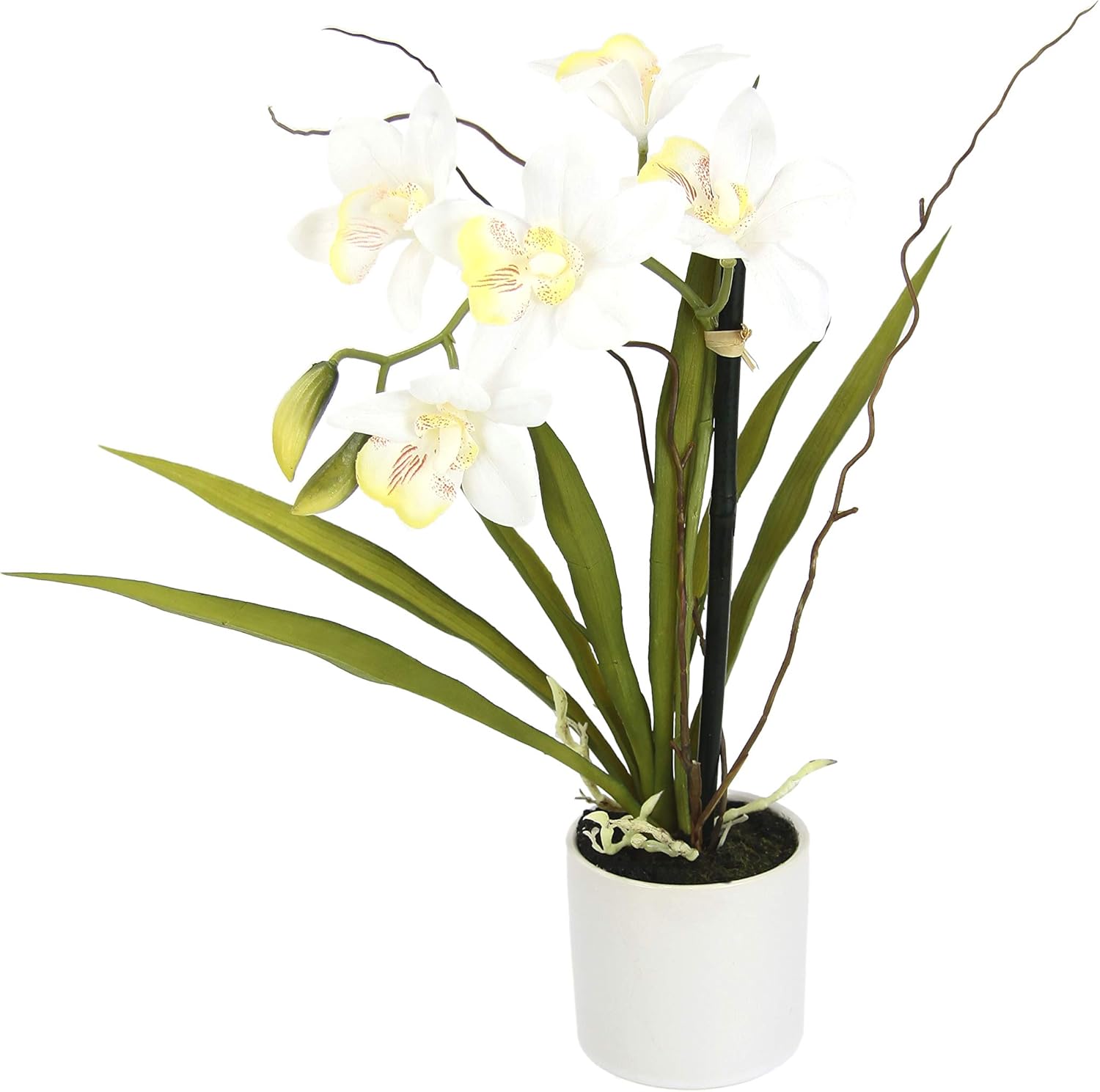 vidaXL Kunstplant Orchidee met Pot 75 cm Roze Huisdecoratie Kunstplanten Plant