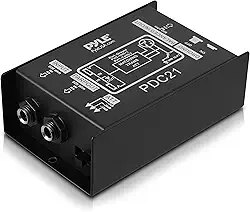 Pyle Pro PDC21 Direct Box DI 1/10.2 cm instrumento para caixa direta balanceada e não balanceada (1/4''/XLR)