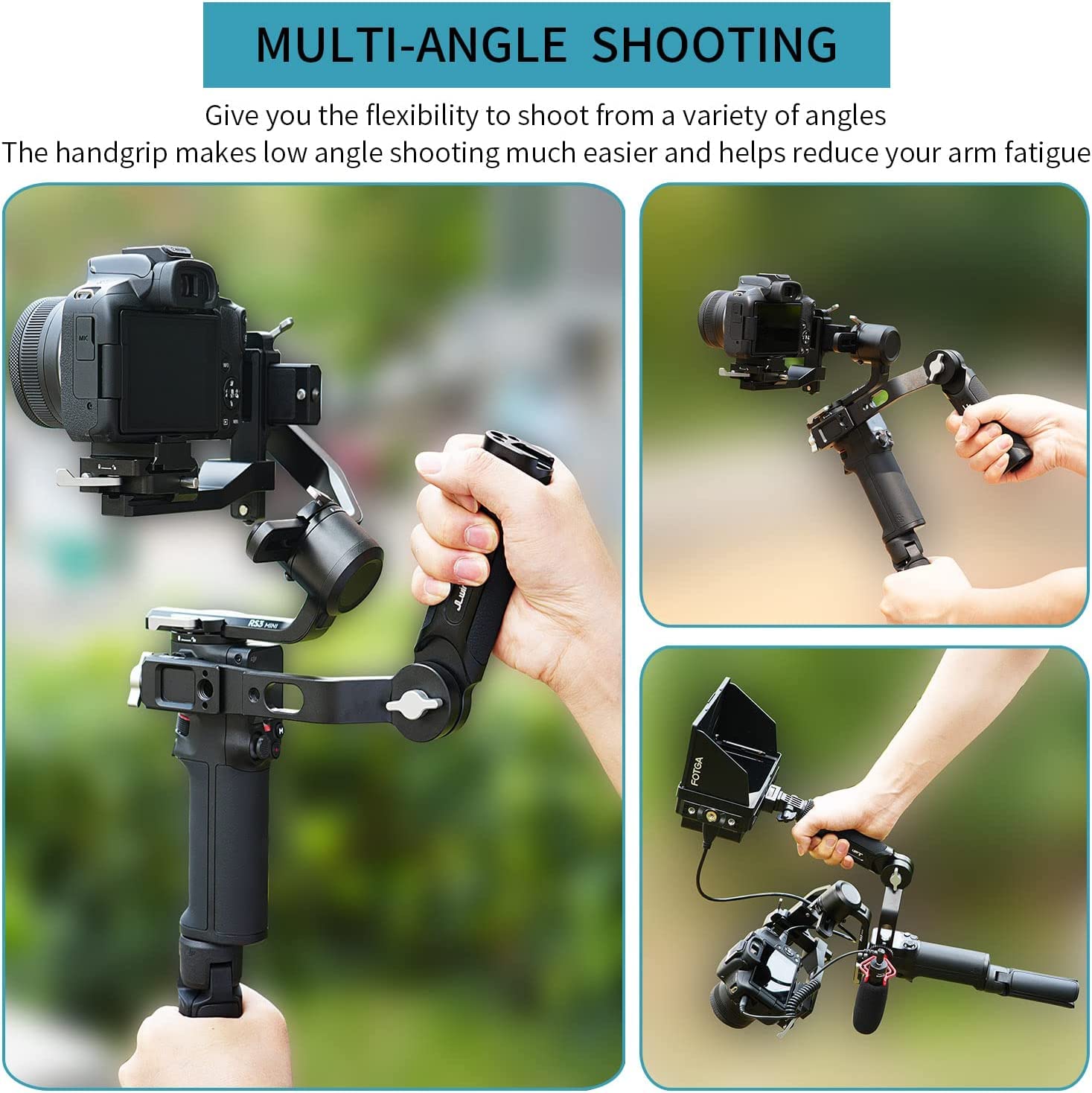 Hersmay Do DJI RS 3 Mini Sling uchwyt aktówki uchwyt uchwyt regulowany Sling Gimbal uchwyt do DJI RS 2 / RSC 2 / RS 3 / RS 3 Pro/RS 3 Mini Gimbal Handheld Stabilizator
