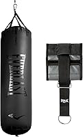 Vista 6 de Everlast Elite 2 - Saco de boxeo duradero con sistema silencioso de correas, bolsa pesada Negro