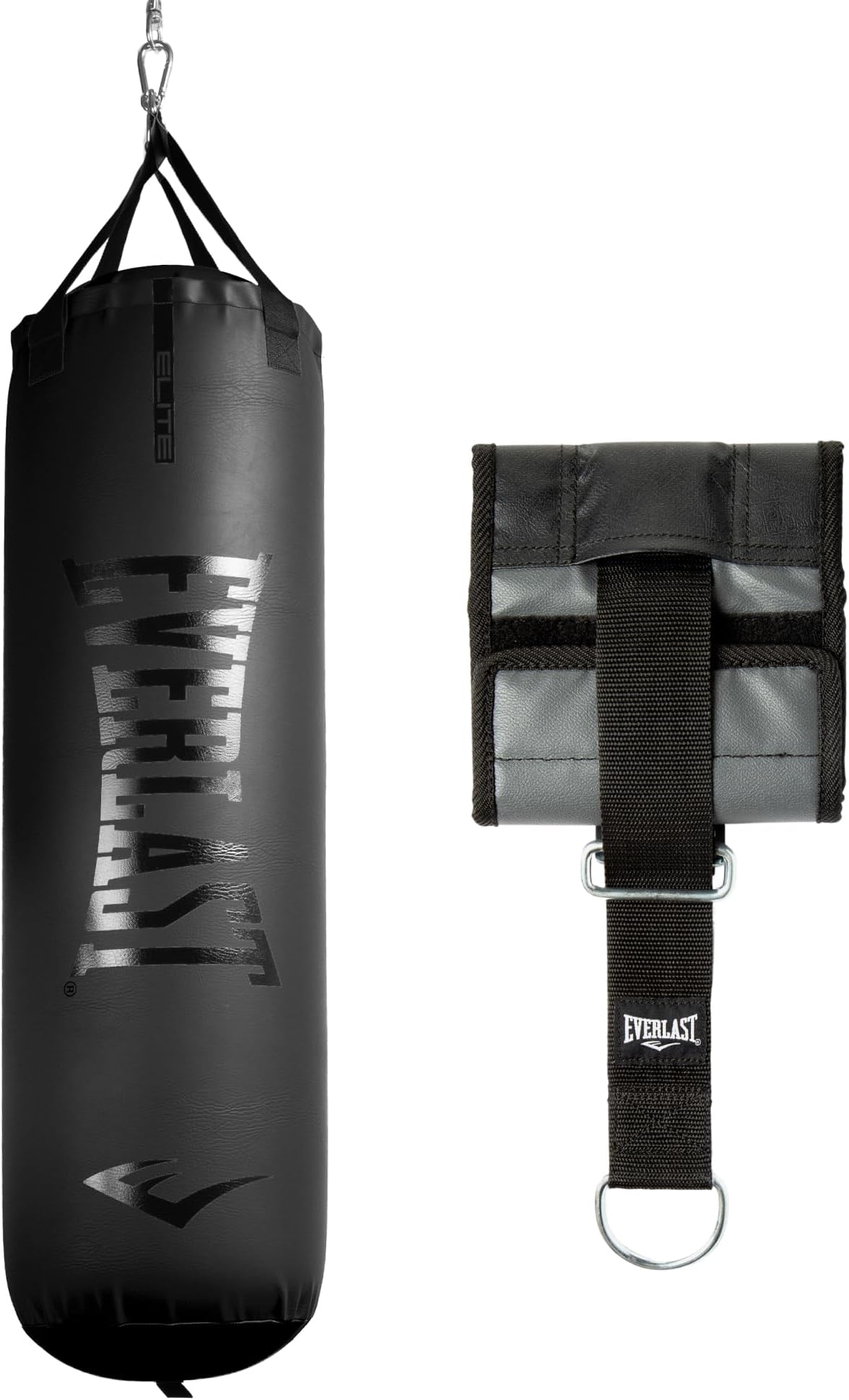 Everlast Elite Punching Bag – Hanging Heavy Bag for Adults with Dual Strap System | Durable Boxing Bag for Boxing, MMA, Muay Thai, Home Gym Training