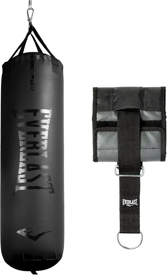 Everlast Elite Punching Bag – Hanging Heavy Bag for Adults with Dual Strap System | Durable Boxing Bag for Boxing, MMA, Muay Thai, Home Gym Training