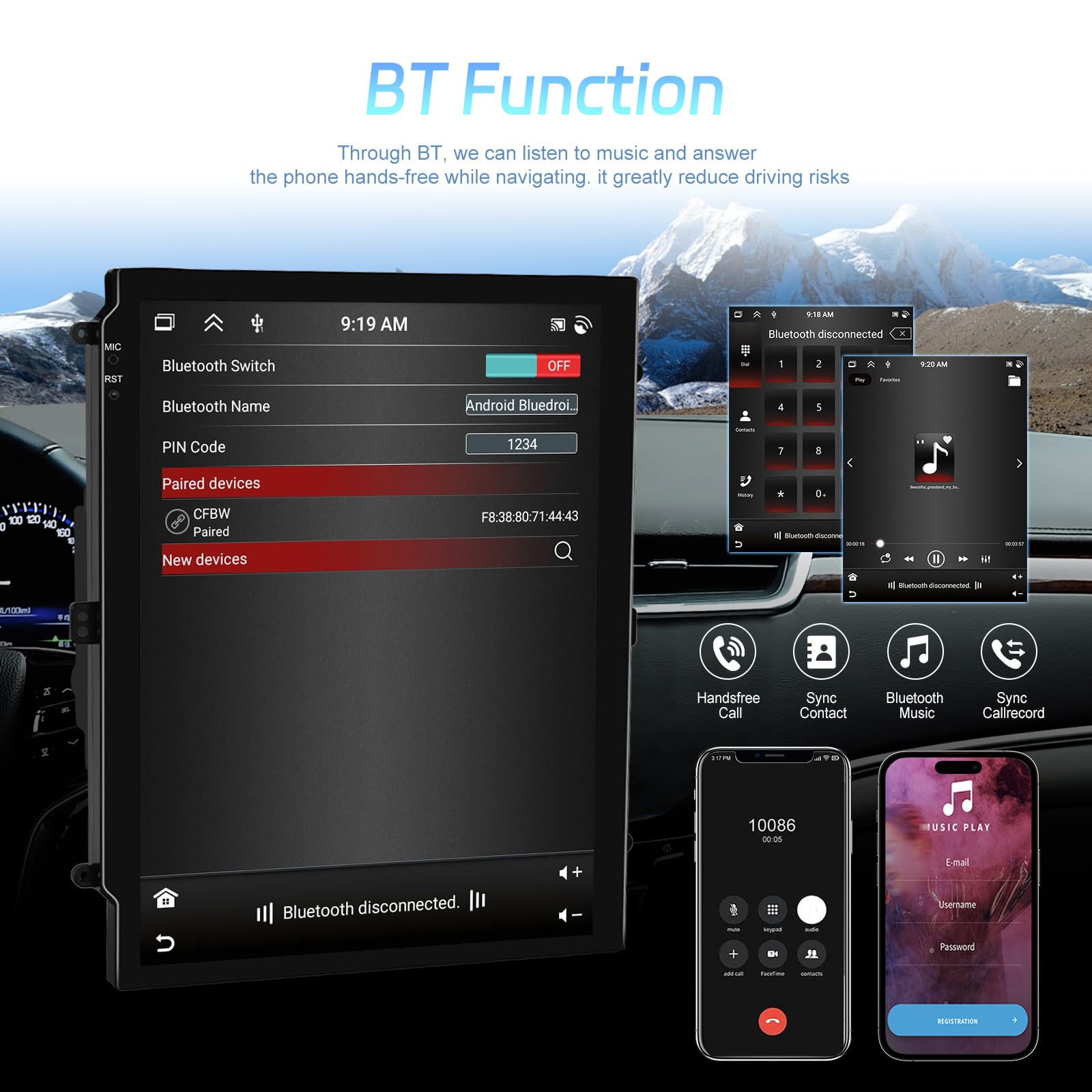 Radio Samochodowe 2 Din Do Hyundai Elantra 6 2015-2019 Z Bezprzewodowym CarPlay I Android Auto Ekran 9,7 Cala Stereo Samochodowe Mirror Link Bluetooth GPS SWC/FM/AM/RDS Kamera Cofan(Color:4G 8G+256G)