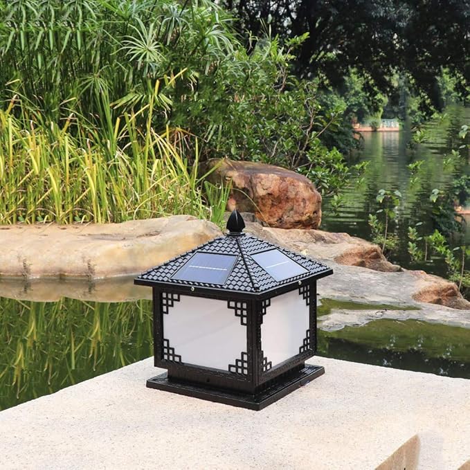 CSSYKV European Style Outdoor Solar Pillar Lamp American Waterdichte Garden Lamp Villa Wandlamp Gate Pillar tafellamp Household Smart Deurstijl Lamp LED IP55 photo 3