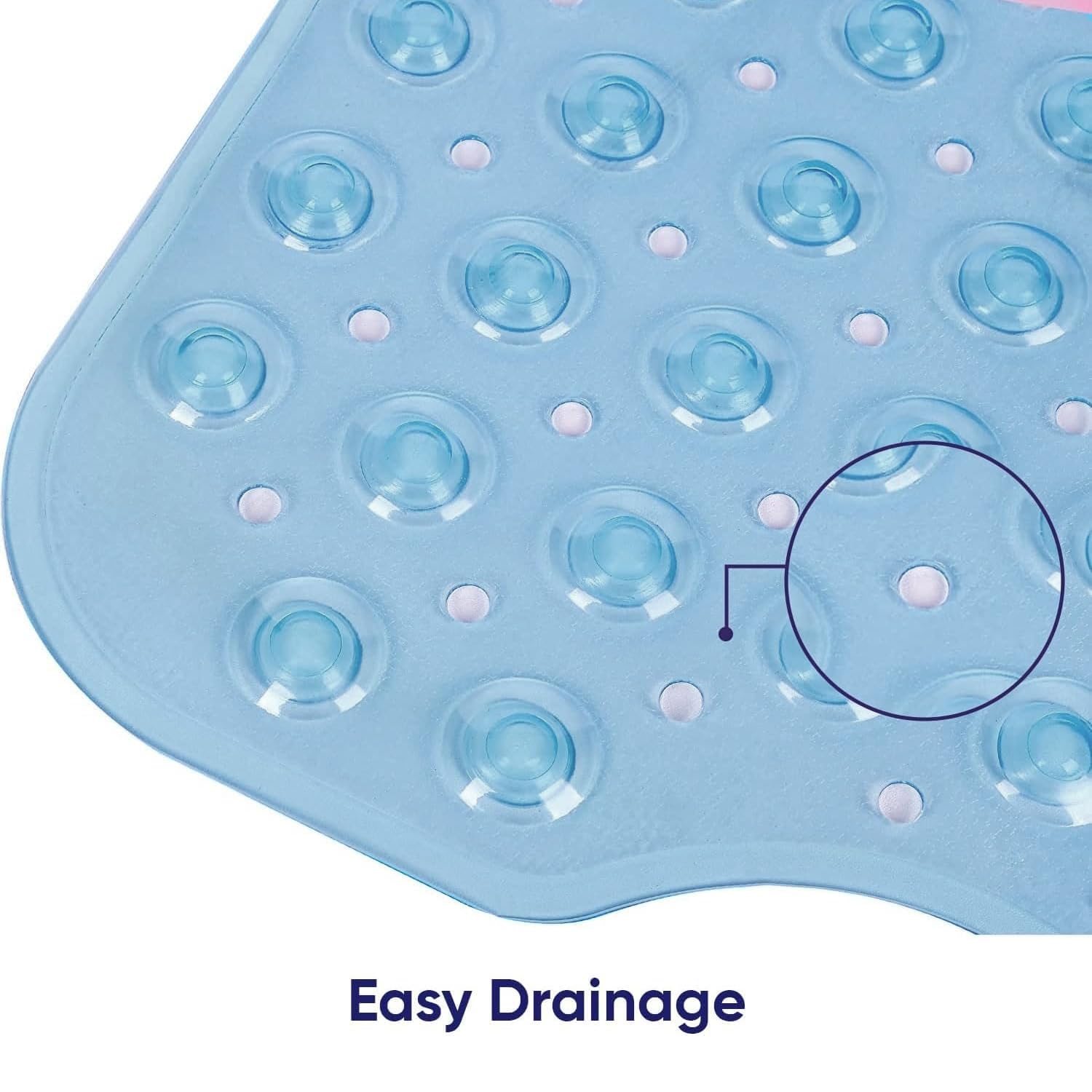 Yorkshire Bedding Shower Bath Mat Non Slip, 100x40cm Extra Long Bathtub Mat with 200 Strong Suction Cups Grip and Drain Holes - Image 3