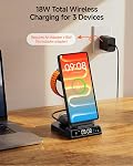 Magnetic Wireless Charger for Samsung S26 Ultra/S26+/S26/S25/S24/Z Flip 7/Z Fold, 3 in 1 Wireless Charging Station for Galaxy Watch 8 Classic/8/Ultra/7/6/5, for Galaxy Buds 3 Pro (No Adapter) | SwanScout C01SM, Requires a Magnetic Case, 3 in 1 Chargi