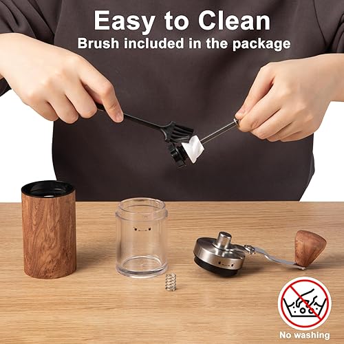 Miniatura 4 de Molinillo de café manual  Molinillo de café de manivela de acero inoxidable para expreso, prensa francesa, verter encima, molinillo portátil de