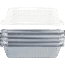Waytiffer 10Pack 9x13 Aluminum Pans with Clear Lids Aluminum Foil Pans