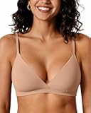 Triangle Bralettes for Women Wireless Bras Plunge Unlined No Underwire Seamless Comfortable Everyday Bras