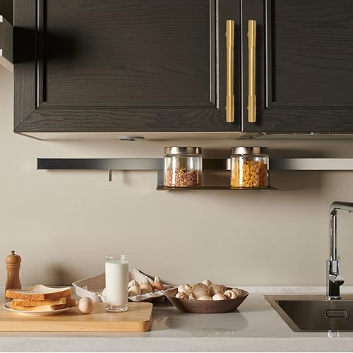 Miniatura 4 de RZDEAL 4 tiradores de gabinete dorados de latón macizo, centros de agujeros de 3 pulgadas para manijas de armario de cocina, tiradores modernos de