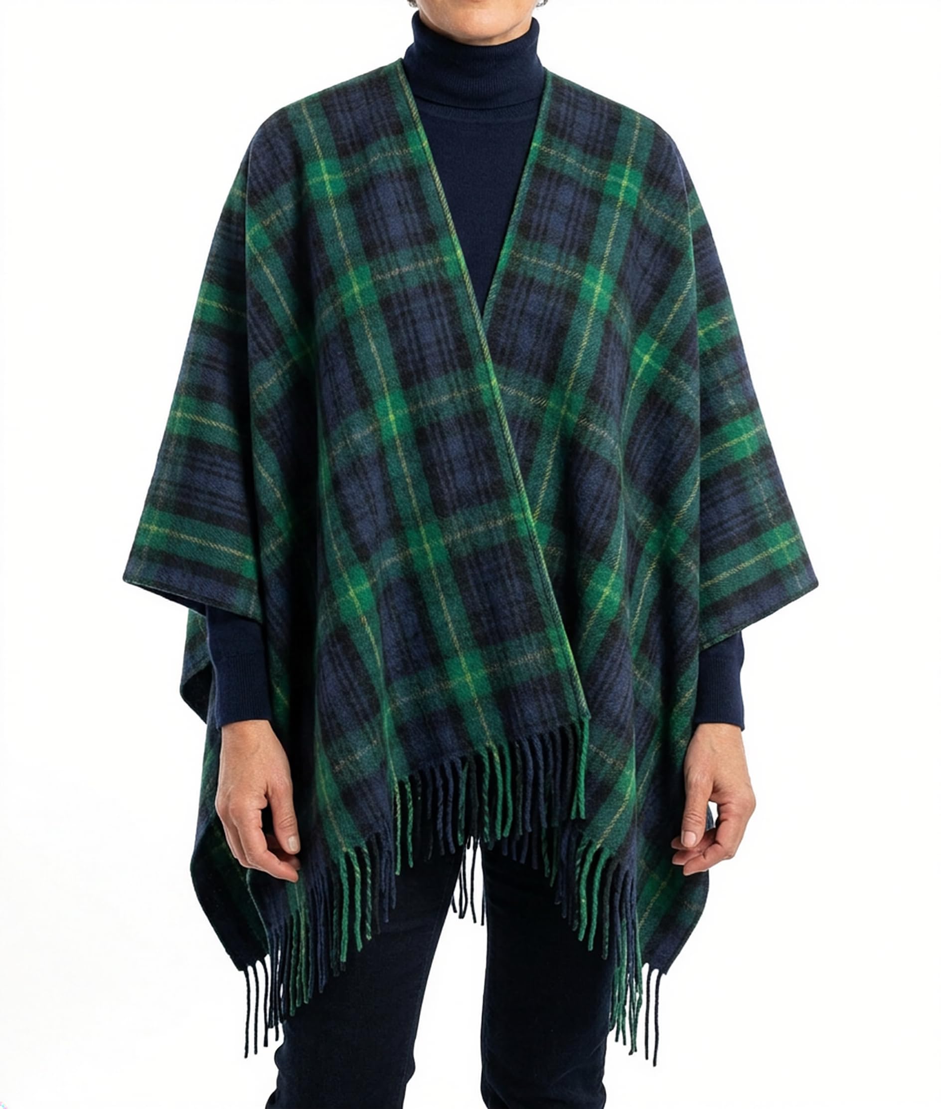 Tartan Tweeds Unisex Gordon Merino Wool Tartan Cape, One Size (Uk, Alpha, One Size, Regular, Regular, )