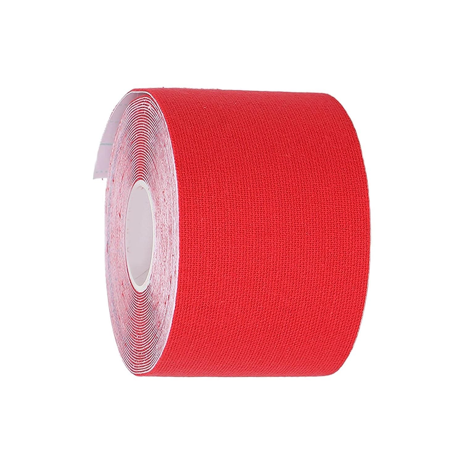 Facto Power Kinesiology Tape for Physiotherapy Muscle Tape for Shoulder, Wings, Arms, Ankle Athletic Tape for All Body Exercise Pain Support - 5 Cm X 5 m (Color : Red)