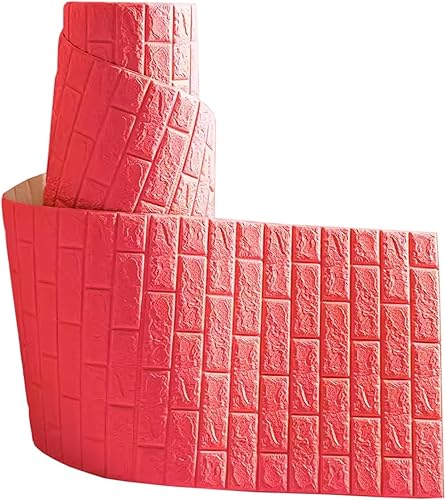 Miniatura 9 de SOVORM Paneles de pared de ladrillo de 32.8 ft, papel tapiz de espuma 3D blanco para despegar y pegar para dormitorio, sala de estar y decoración de