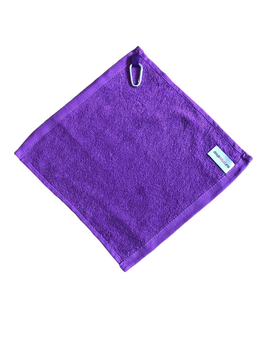 Surprizeshop Women's Green,Purple 2022 Lady Golfer Carabiner Golf Towel. Purple.