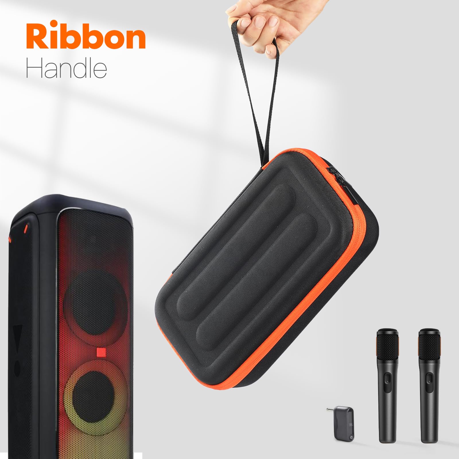 Étui de microphone pour JBL Partybox Encore, sac de rangement pour double micro JBL Partybox Encore (version chargée)