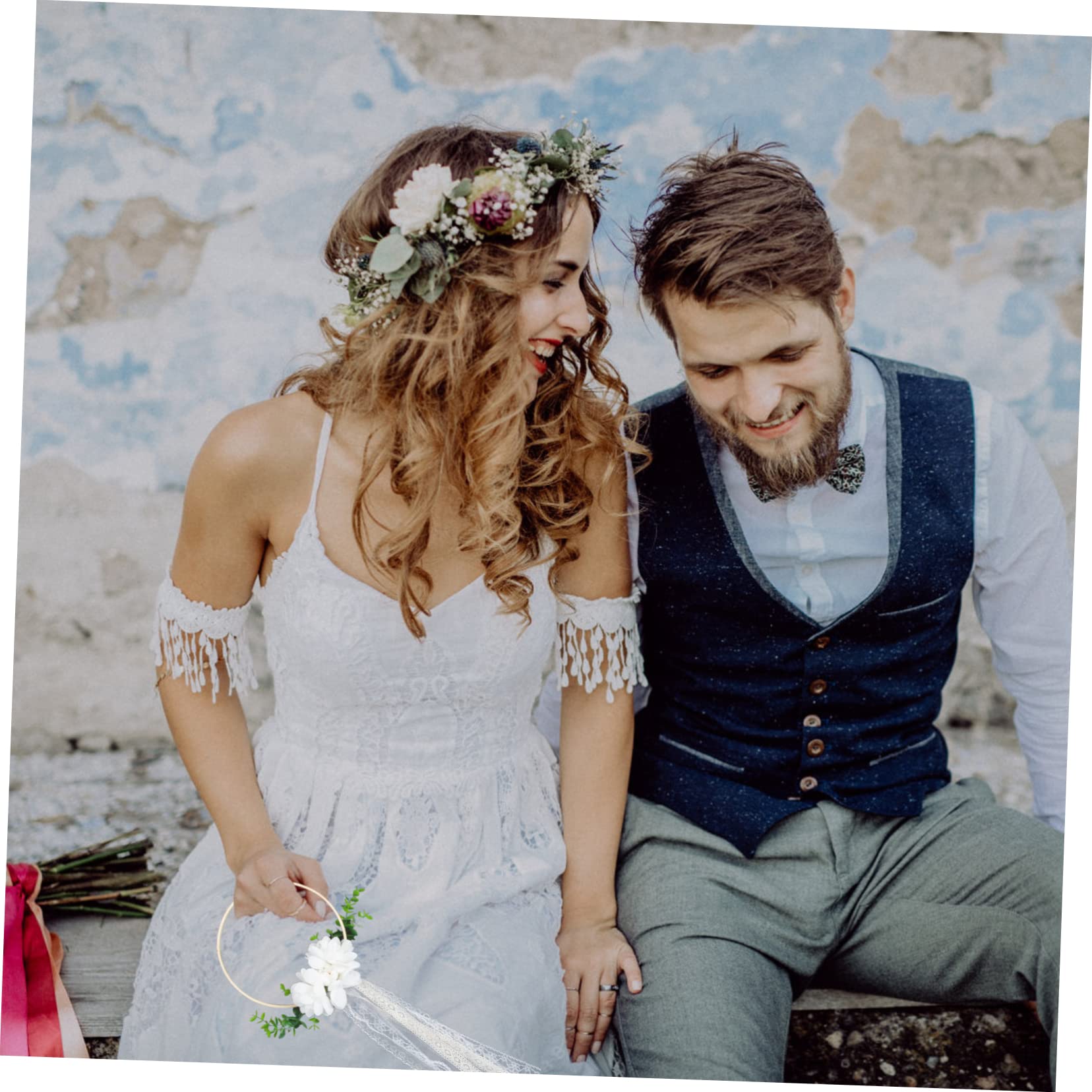 Zerodeko 5st Brautstrauß Reize Künstliche Blumengirlanden Braut- Bausatz Frauen Dekorativ Gefälschte Blumen Brautjungfer Gehaltenen Kleid Für Hochzeitsgäste Zubehör Plastikblume Weiß