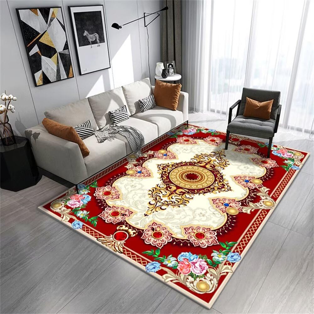 Tapis poil court beige entretien facile 80x120cm moquette salon grande taille
