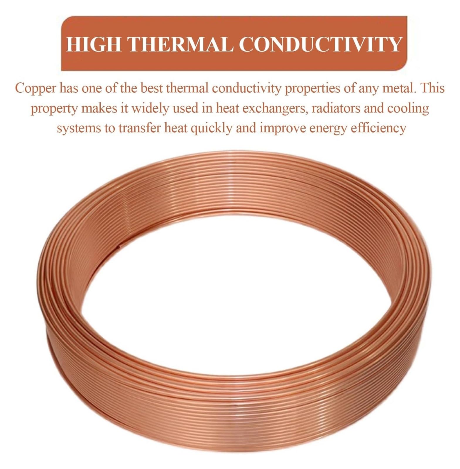 Tubos de bobina de cobre, Tubo de cobre T2 con espesor pared 1,4 mm y bobina 3 metros longitud, apto for instalaciones fontanería bricolaje(OD 10mm)