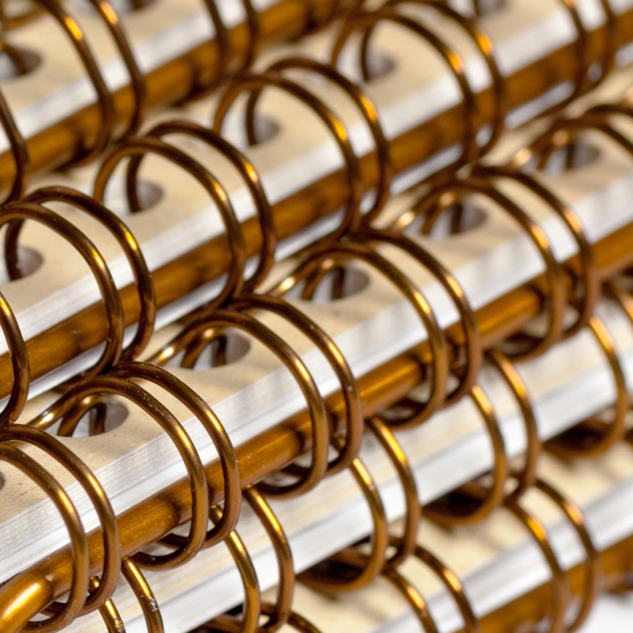 Galaxy Bronze 8mm - 5/16" - Wire Loop Binding for Binder - Pitch 3:1 x 100